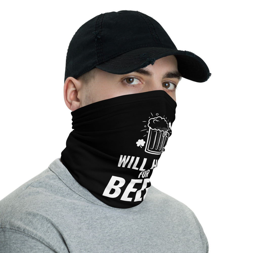 Will Hack for Beer - Neck Gaiter by DarkByteGear