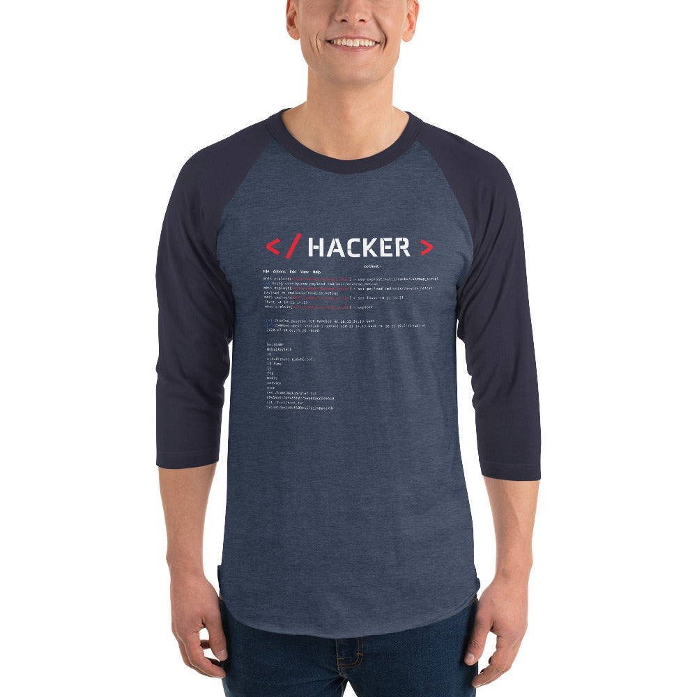 Hacker v.1 - 3/4 sleeve raglan shirt by DarkByteGear