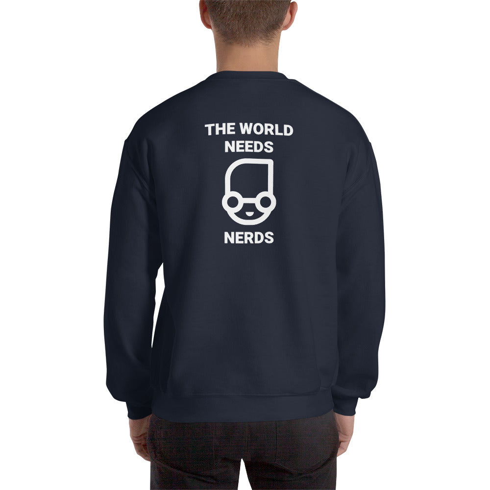 The world needs nerds - Unisex Sweatshirt (white text) by DarkByteGear