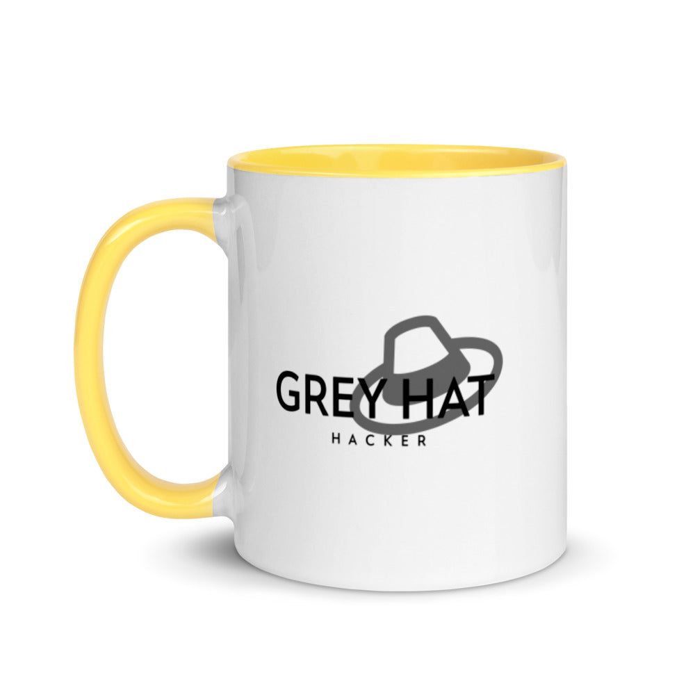 Grey Hat Hacker - Mug with Color Inside by DarkByteGear