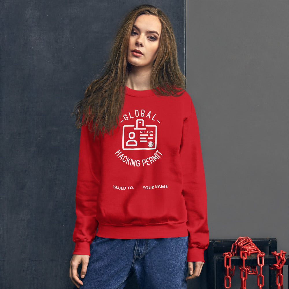 Global Hacking Permit 3389 - Unisex Sweatshirt by DarkByteGear
