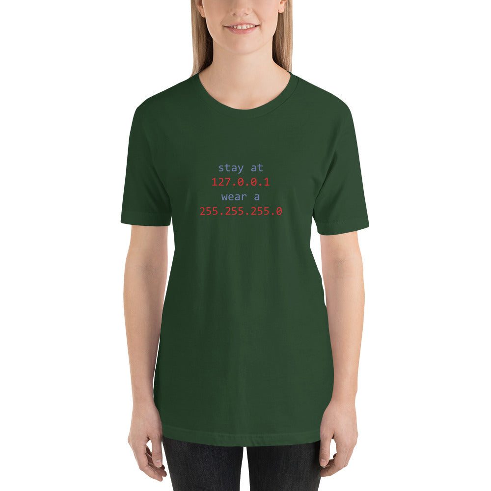 stay at at home, wear a mask - Short-Sleeve Unisex T-Shirt ( v1 ) by DarkByteGear