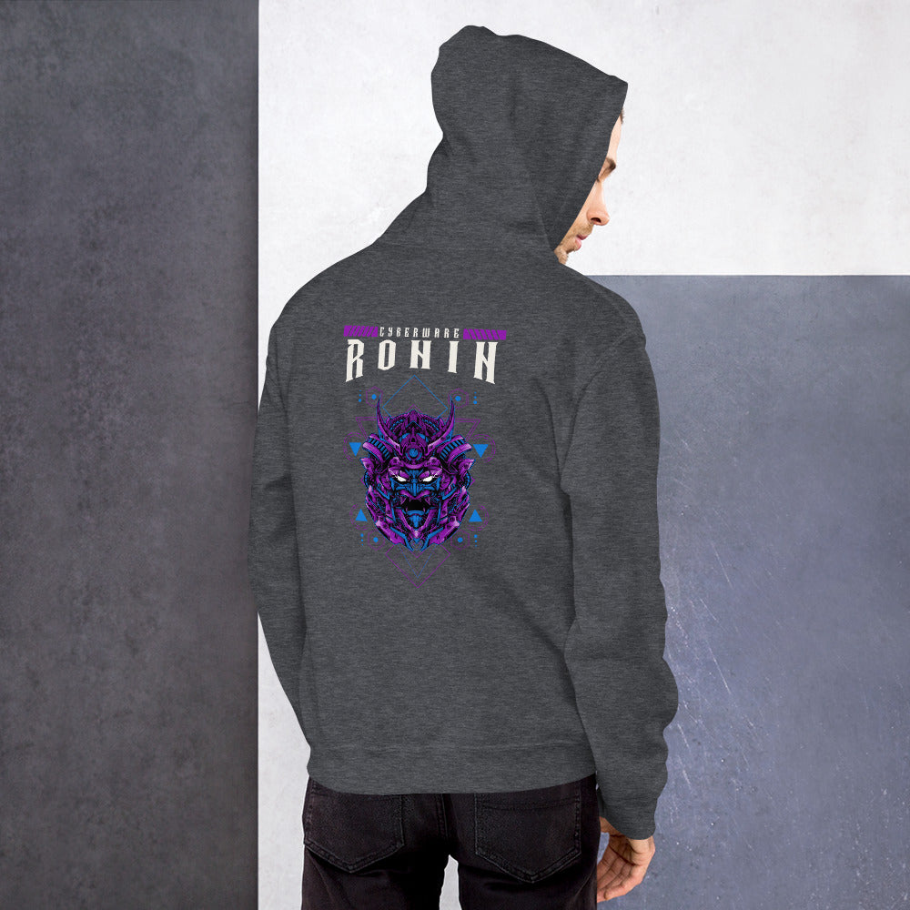 CyberWare Ronin - Unisex Hoodie (back print) by DarkByteGear