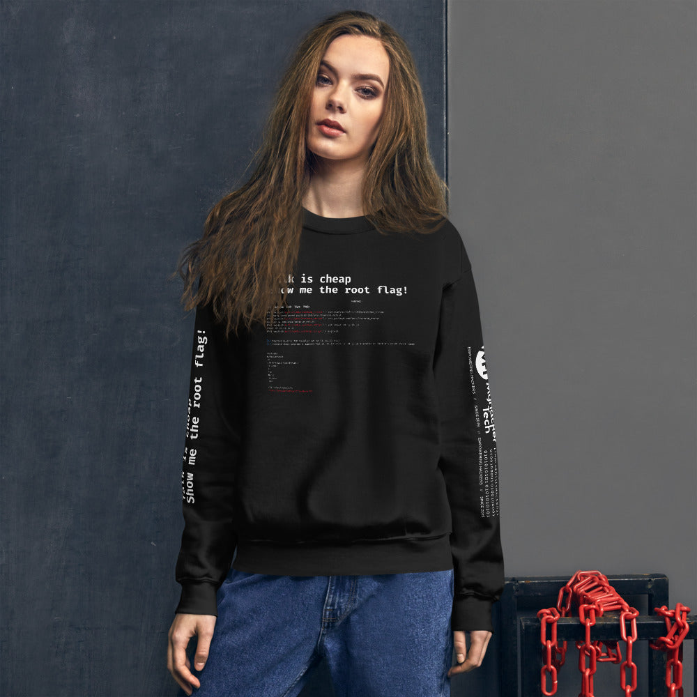 Talk is cheap show me the root - Unisex Sweatshirt by DarkByteGear