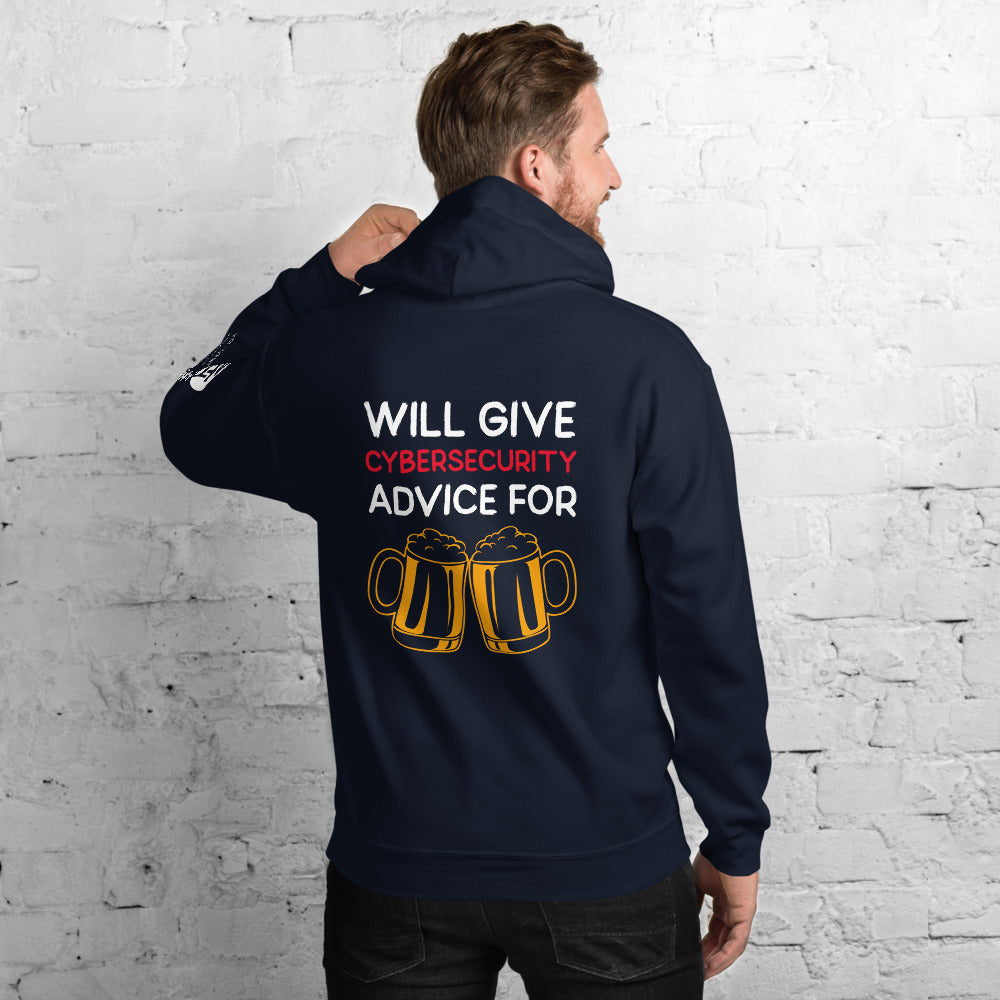 Will give cyber security advice for beer - Unisex Hoodie by DarkByteGear