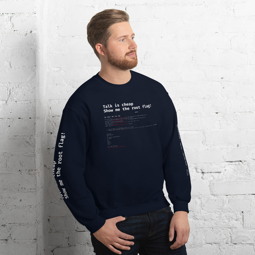Talk is cheap show me the root - Unisex Sweatshirt by DarkByteGear