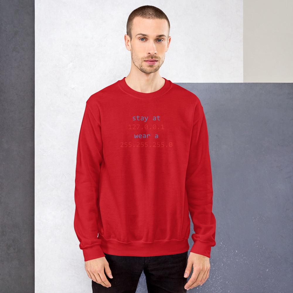 stay at at home, wear a mask v1 - Unisex Sweatshirt by DarkByteGear