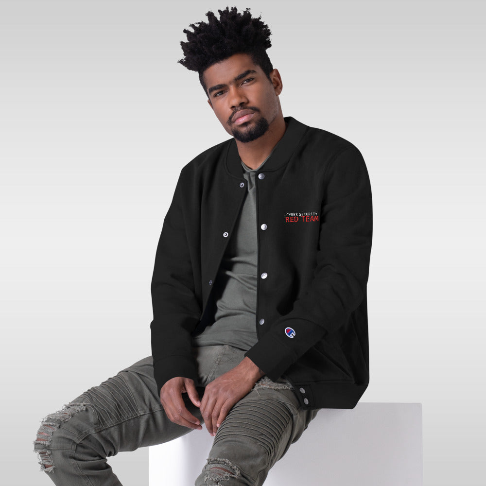 Cyber Security Red Team - Embroidered Champion Bomber Jacket by DarkByteGear