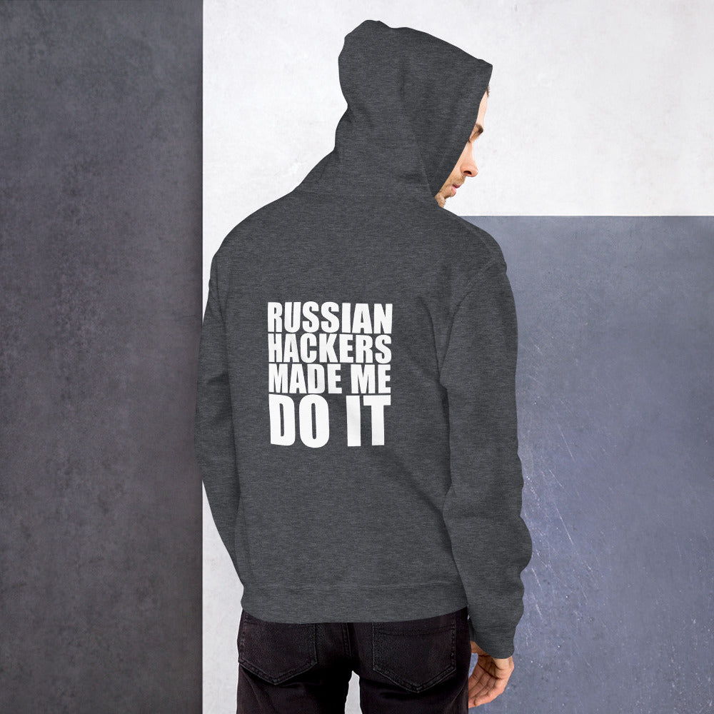 Russian hackers - Unisex Hoodie (white text) by DarkByteGear