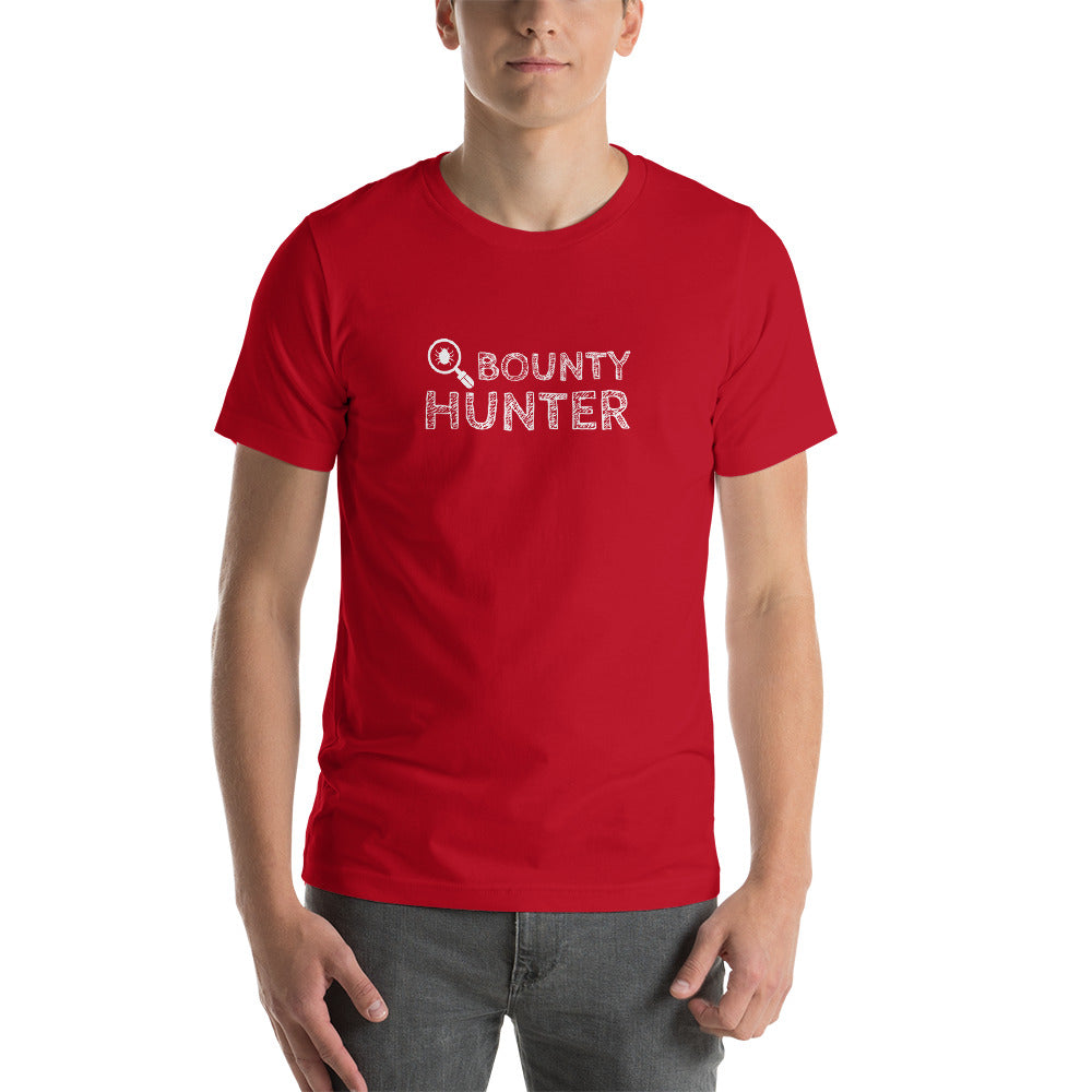 Bug bounty hunter - Short-Sleeve Unisex T-Shirt (white text) by DarkByteGear