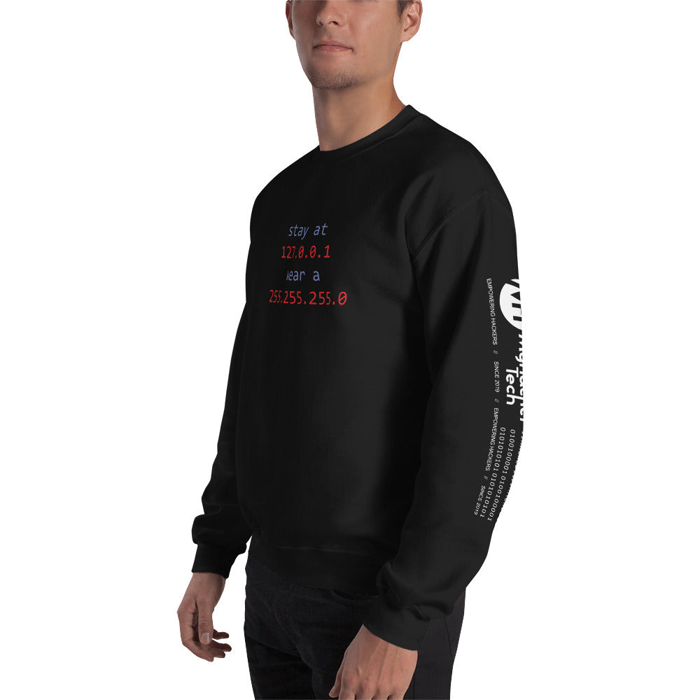 stay at at home, wear a mask v1 - Unisex Sweatshirt (with all side designs) by DarkByteGear