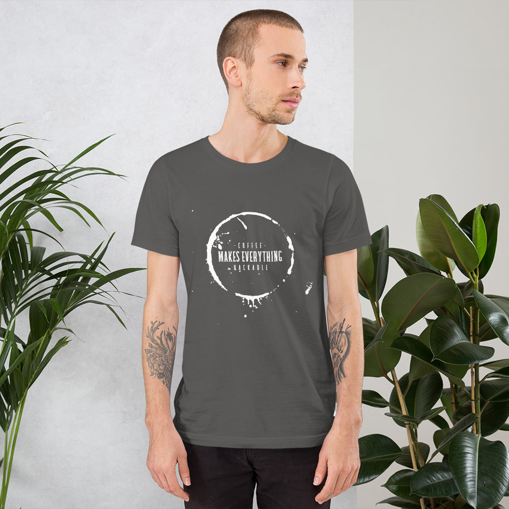 Coffee makes everything hackable - Short-Sleeve Unisex T-Shirt by DarkByteGear