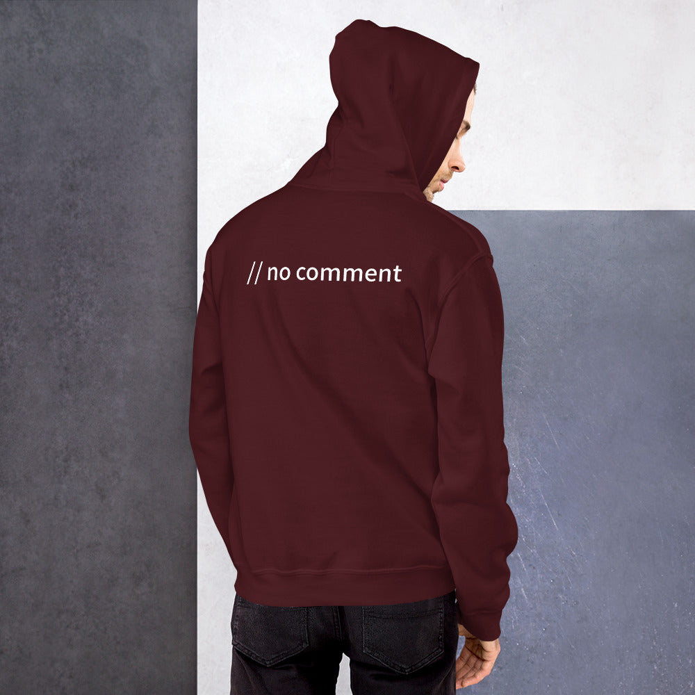 // no comment - Unisex Hoodie (with back design) by DarkByteGear