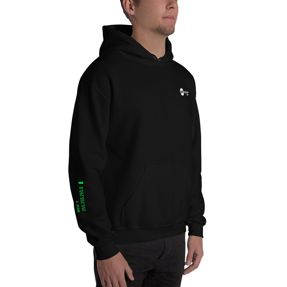 stay at at home, wear a mask v2 - Unisex Hoodie (with all sides design) by DarkByteGear