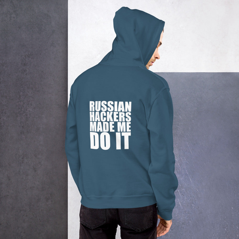 Russian hackers - Unisex Hoodie (white text) by DarkByteGear