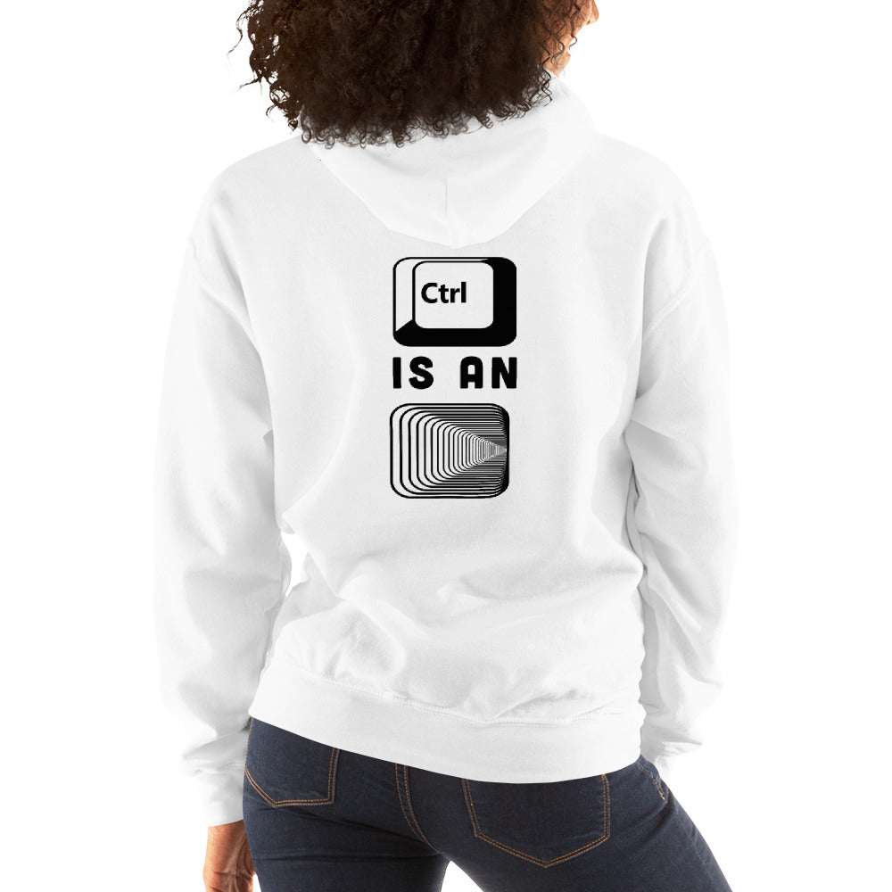 Control is an illusion - Unisex Hoodie (black text) by DarkByteGear