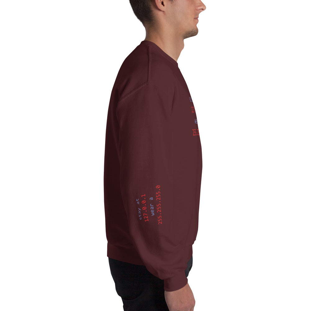 stay at at home, wear a mask v1 - Unisex Sweatshirt (with all side designs) by DarkByteGear