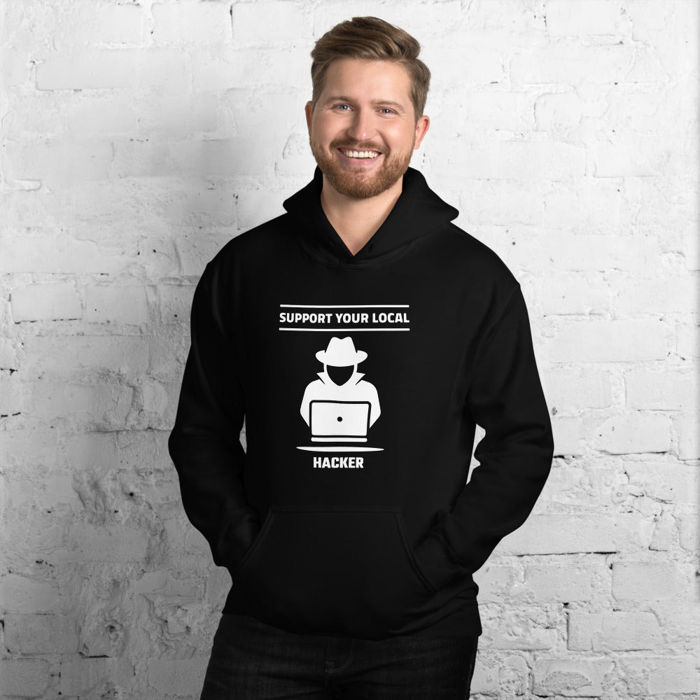 Support your local hacker - Unisex Hoodie by DarkByteGear