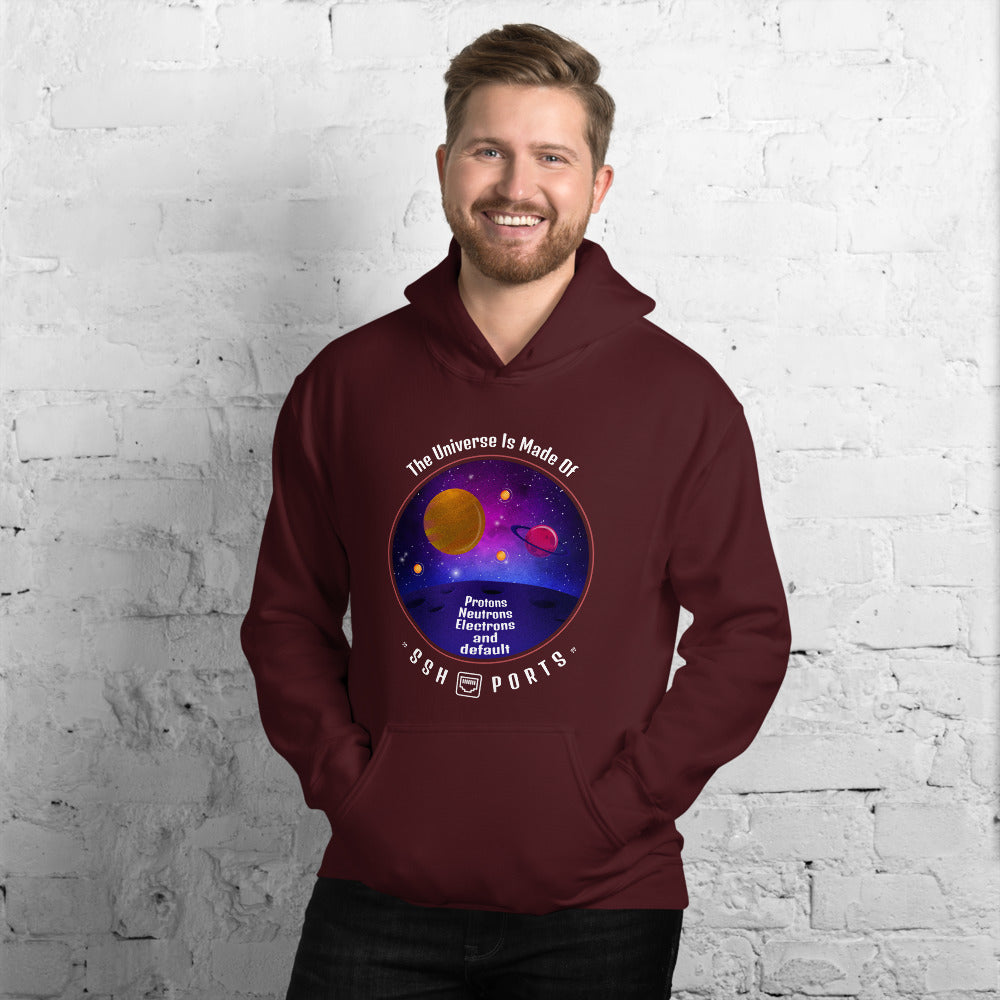The Universe Is Made Of Default SSH Ports - Unisex Hoodie by DarkByteGear