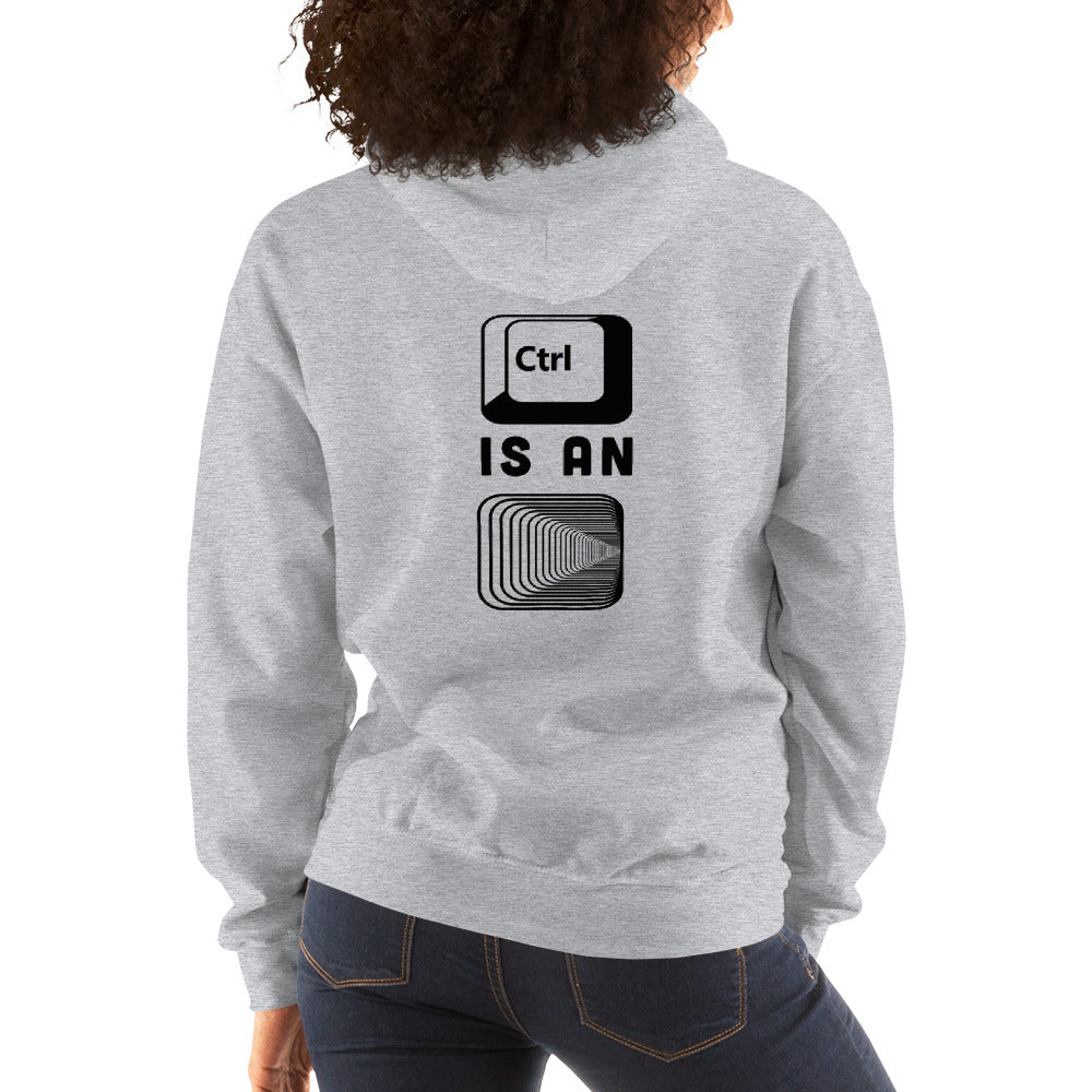 Control is an illusion - Unisex Hoodie (black text) by DarkByteGear