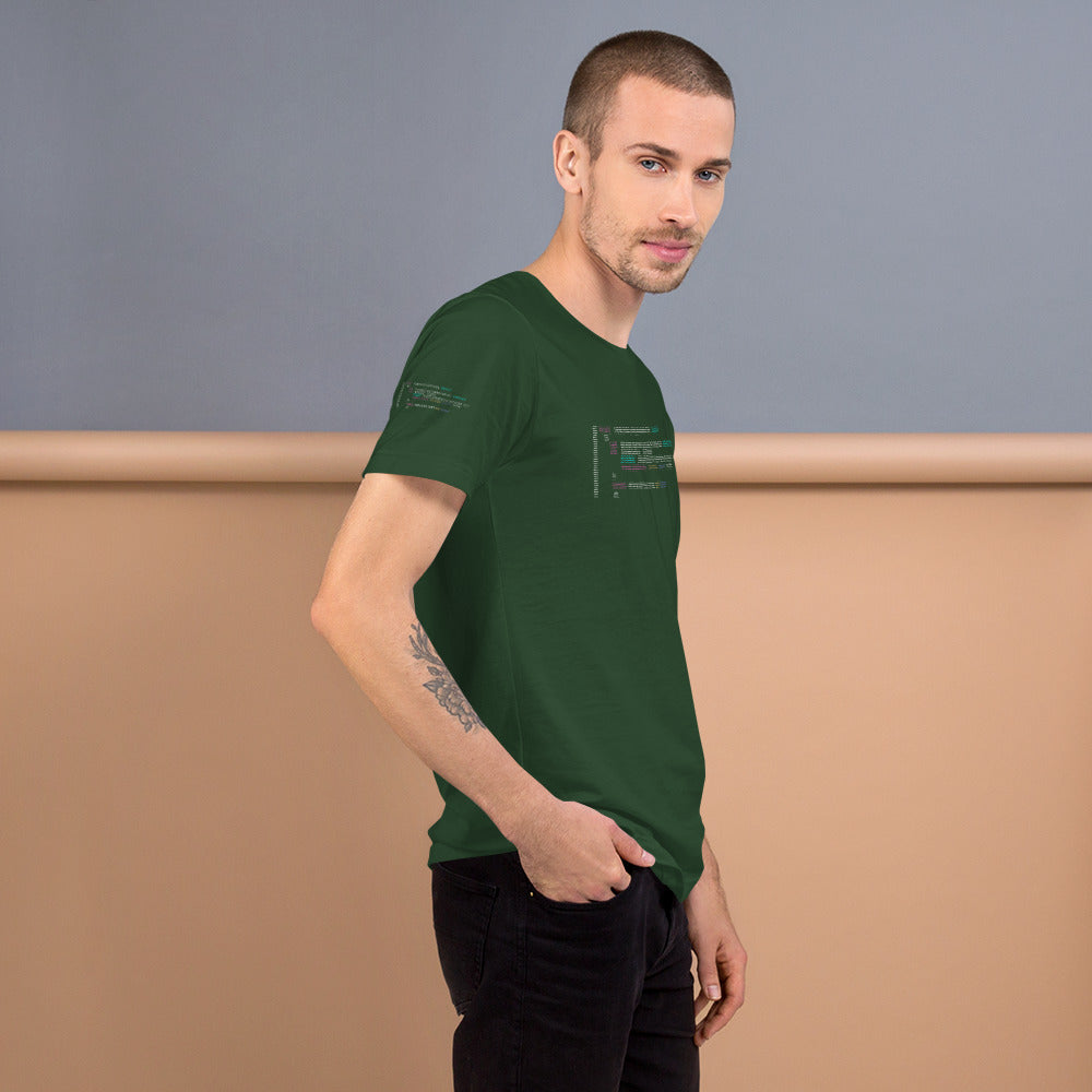 Code in ASCII - Short-Sleeve Unisex T-Shirt by DarkByteGear