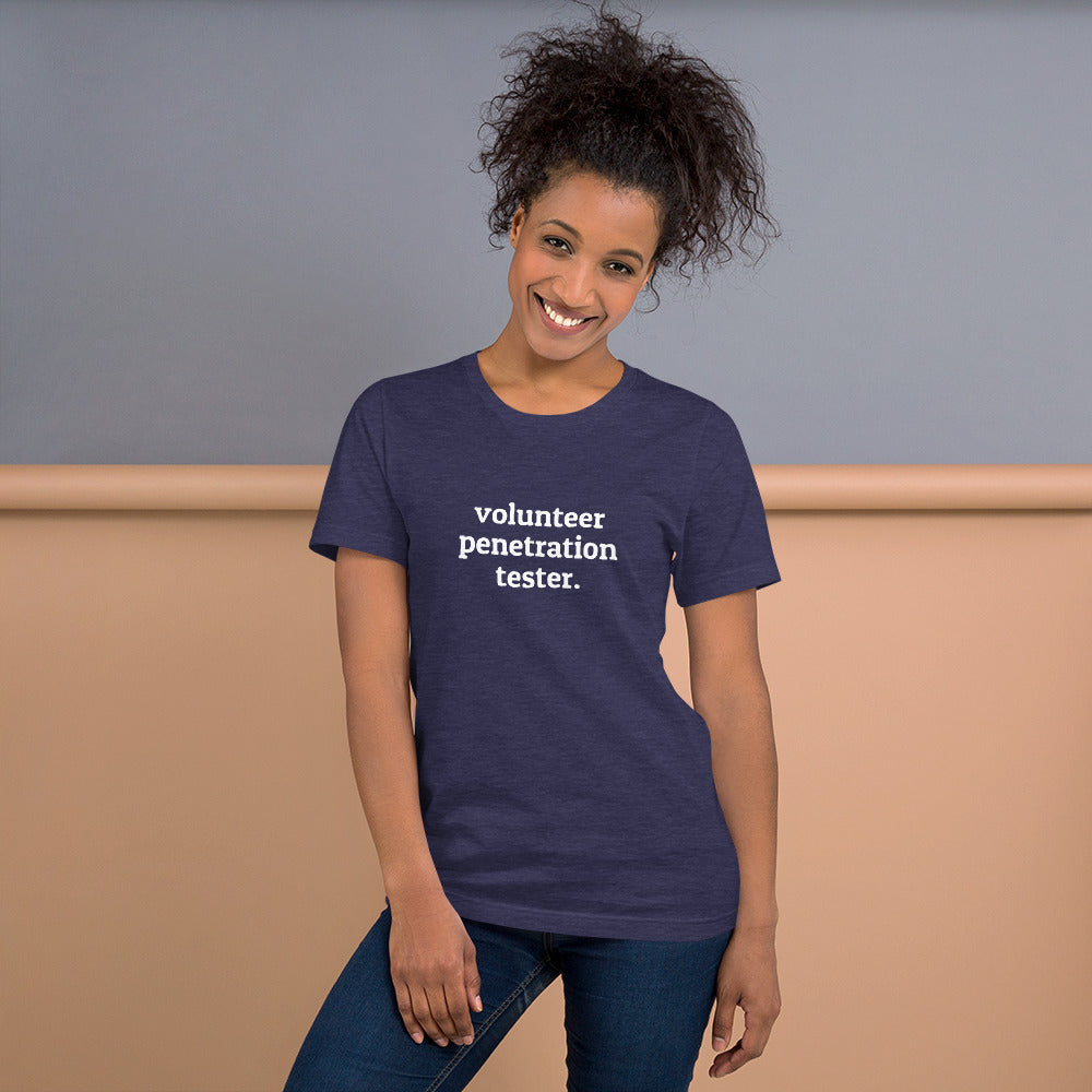 Volunteer Pentester - Short-Sleeve Unisex T-Shirt (White text) by DarkByteGear