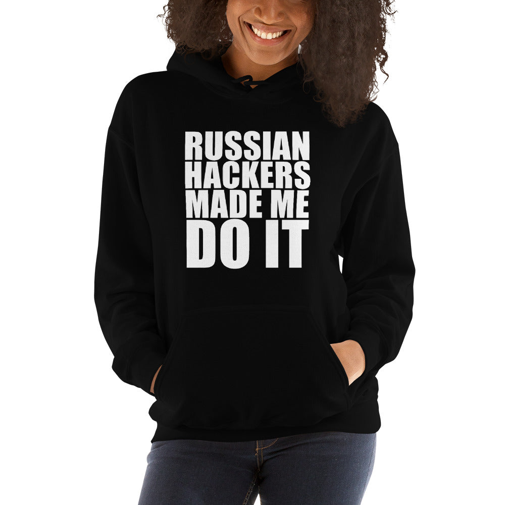 Russian hackers - Unisex Hoodie (white text) by DarkByteGear
