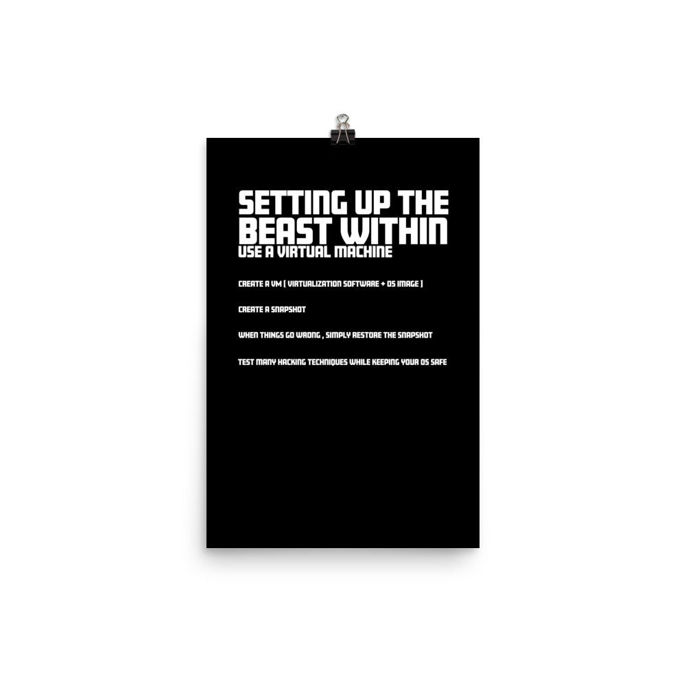 Setting Up the beast within - Poster by DarkByteGear