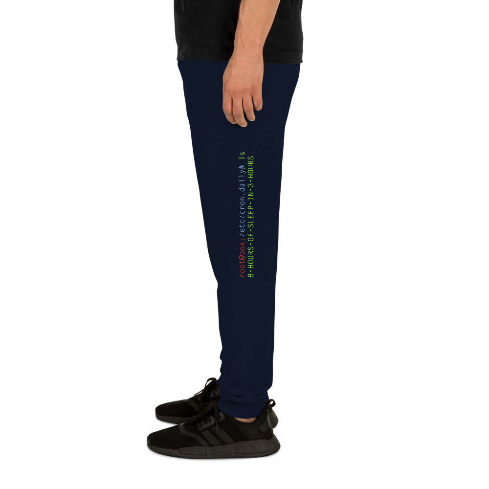 8 hours of sleep in 3 hours - Unisex Joggers by DarkByteGear
