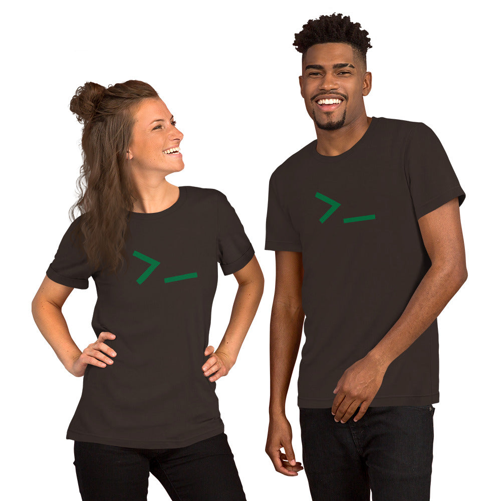 Command Line - Short-Sleeve Unisex T-Shirt (Green text) by DarkByteGear