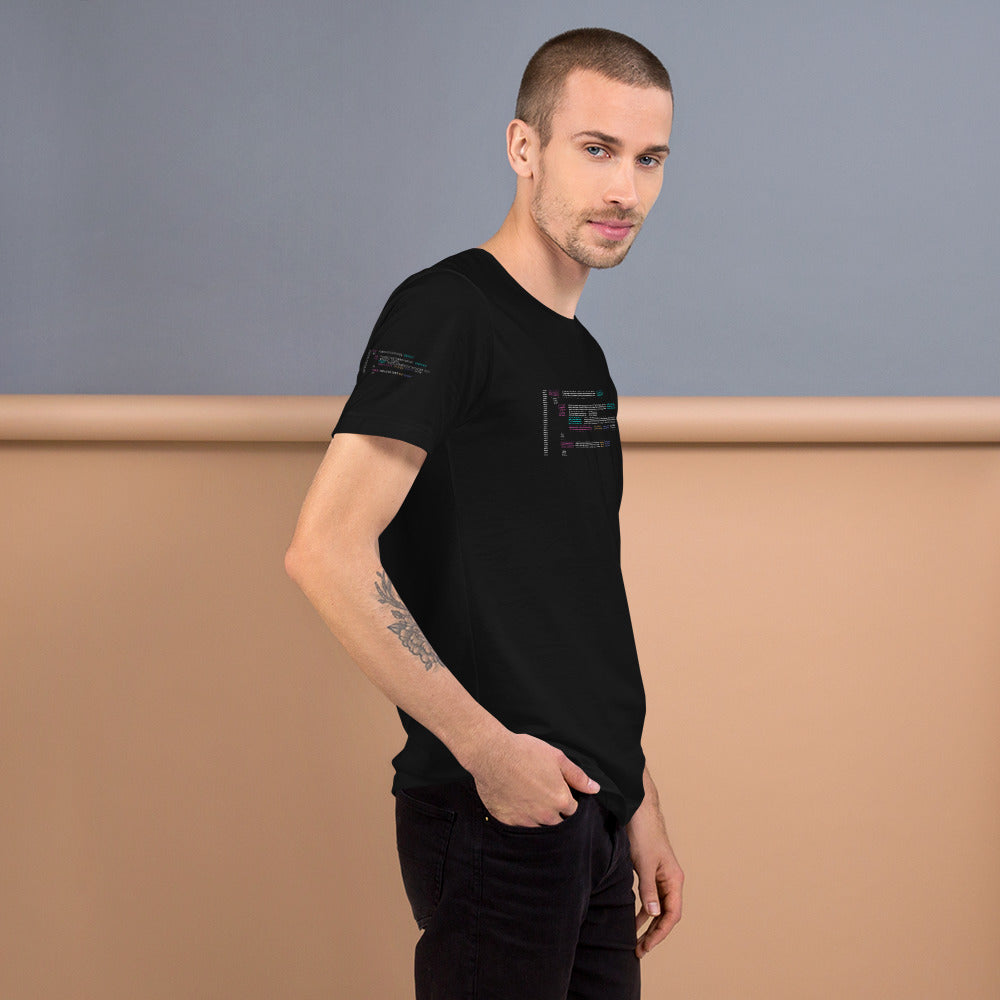 Code in ASCII - Short-Sleeve Unisex T-Shirt by DarkByteGear