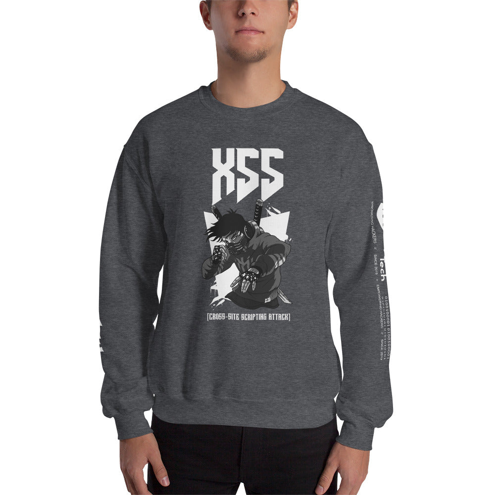 XSS cross-site scripting attack - Unisex Sweatshirt by DarkByteGear