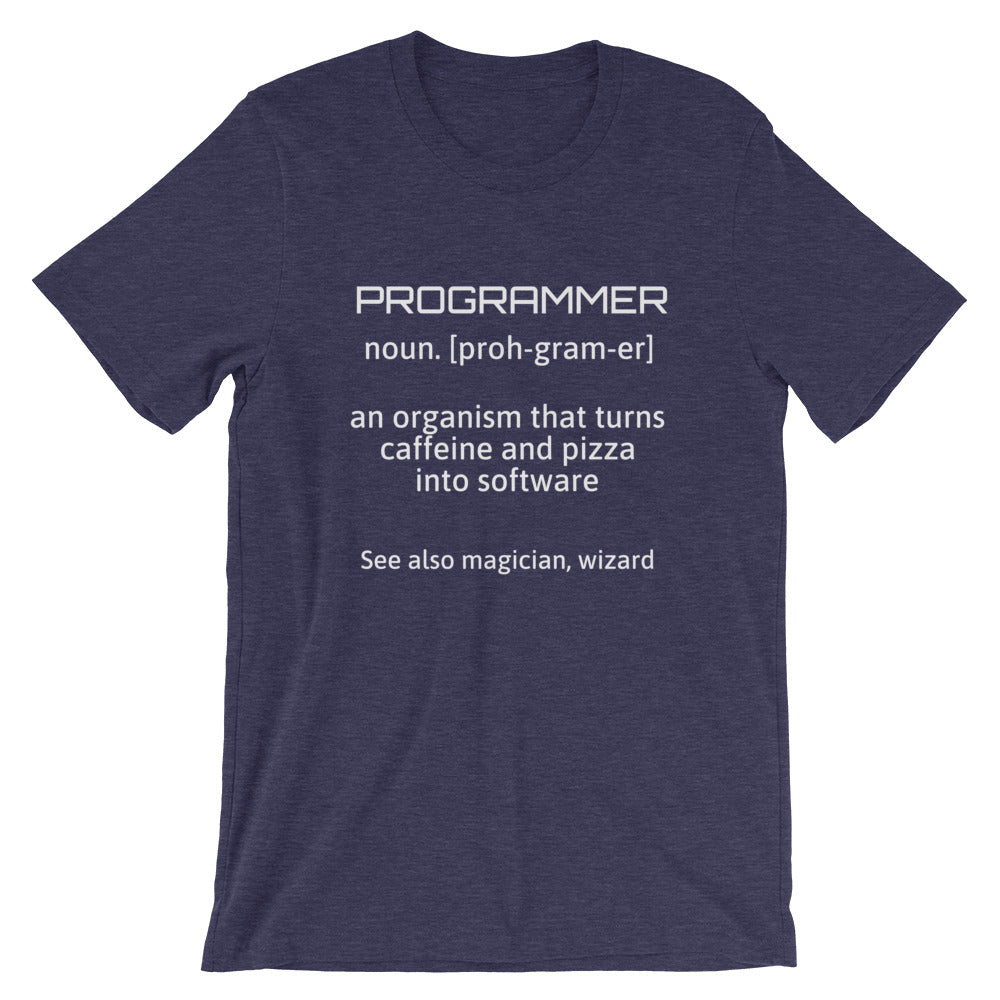 PROGRAMMER - Short-Sleeve Unisex T-Shirt (white text) by DarkByteGear