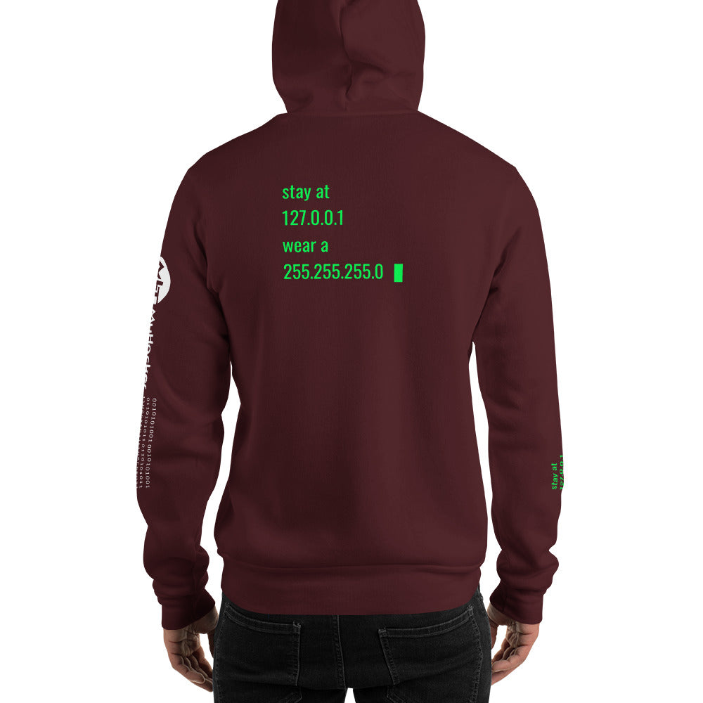 stay at at home, wear a mask v2 - Unisex Hoodie (with all sides design) by DarkByteGear