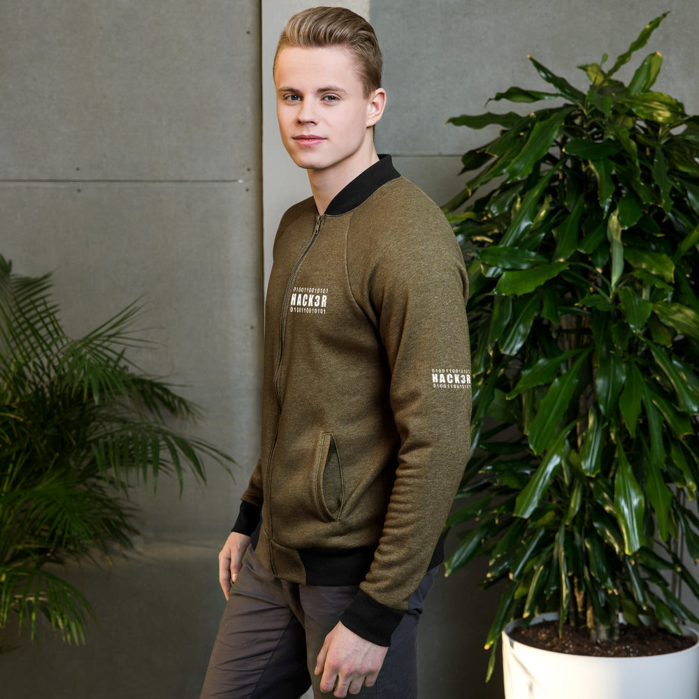 0100110010101 Hack3r - Bomber Jacket by DarkByteGear