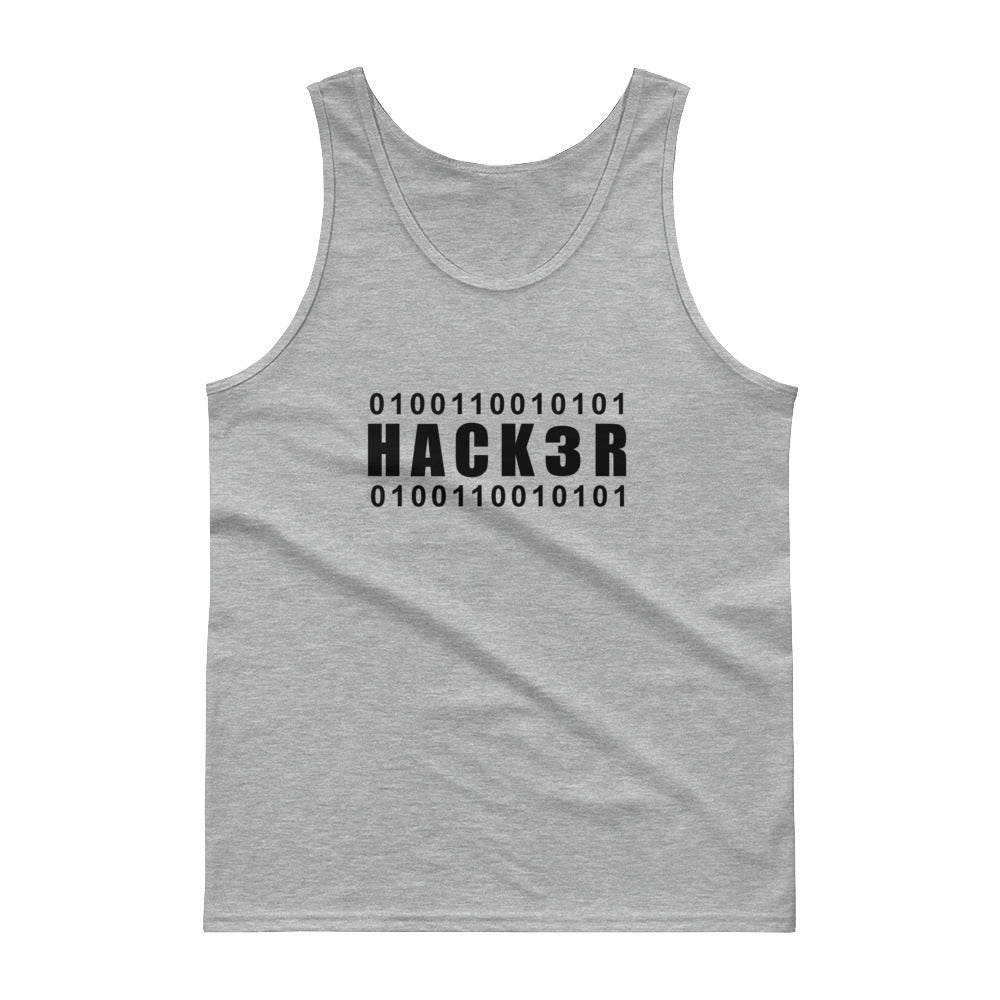 0100110010101 Hack3r - Tank top (black text) by DarkByteGear