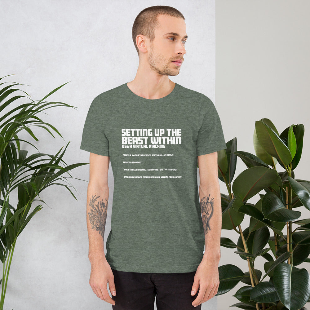 Setting Up the beast within - Short-Sleeve Unisex T-Shirt by DarkByteGear