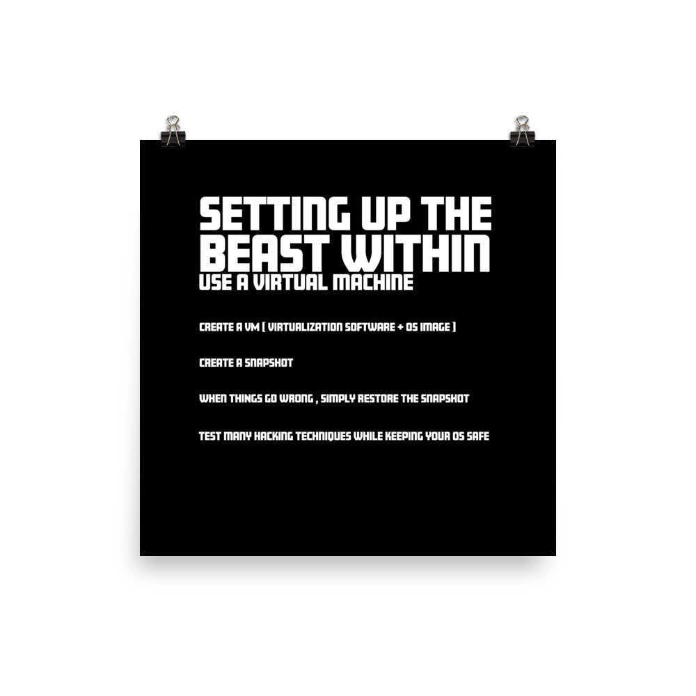 Setting Up the beast within - Poster by DarkByteGear