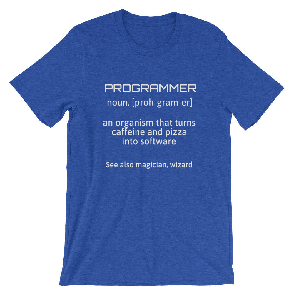PROGRAMMER - Short-Sleeve Unisex T-Shirt (white text) by DarkByteGear