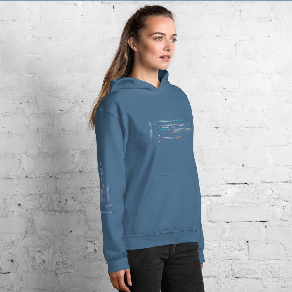 Code in ASCII - Unisex Hoodie by DarkByteGear