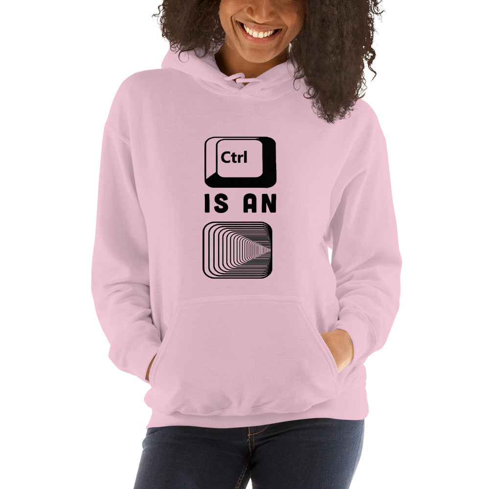 Control is an illusion - Unisex Hoodie (black text) by DarkByteGear