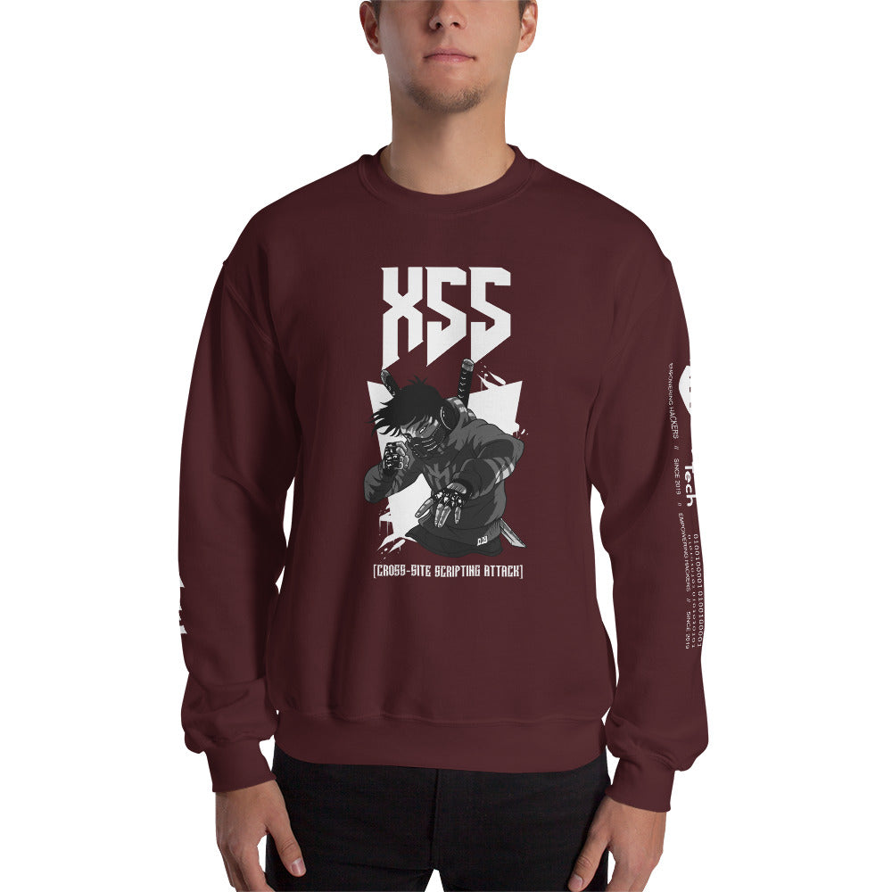 XSS cross-site scripting attack - Unisex Sweatshirt by DarkByteGear