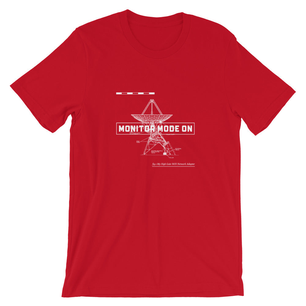 Monitor mode ON - Short-Sleeve Unisex T-Shirt by DarkByteGear