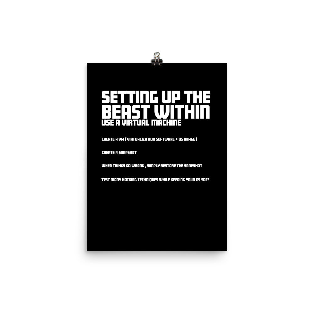 Setting Up the beast within - Poster by DarkByteGear