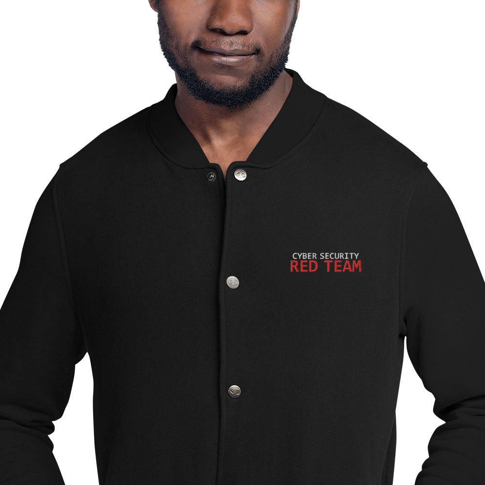 Cyber Security Red Team - Embroidered Champion Bomber Jacket by DarkByteGear