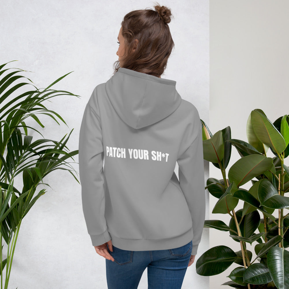PATCH YOUR SH*T - Unisex Hoodie (white text) by DarkByteGear