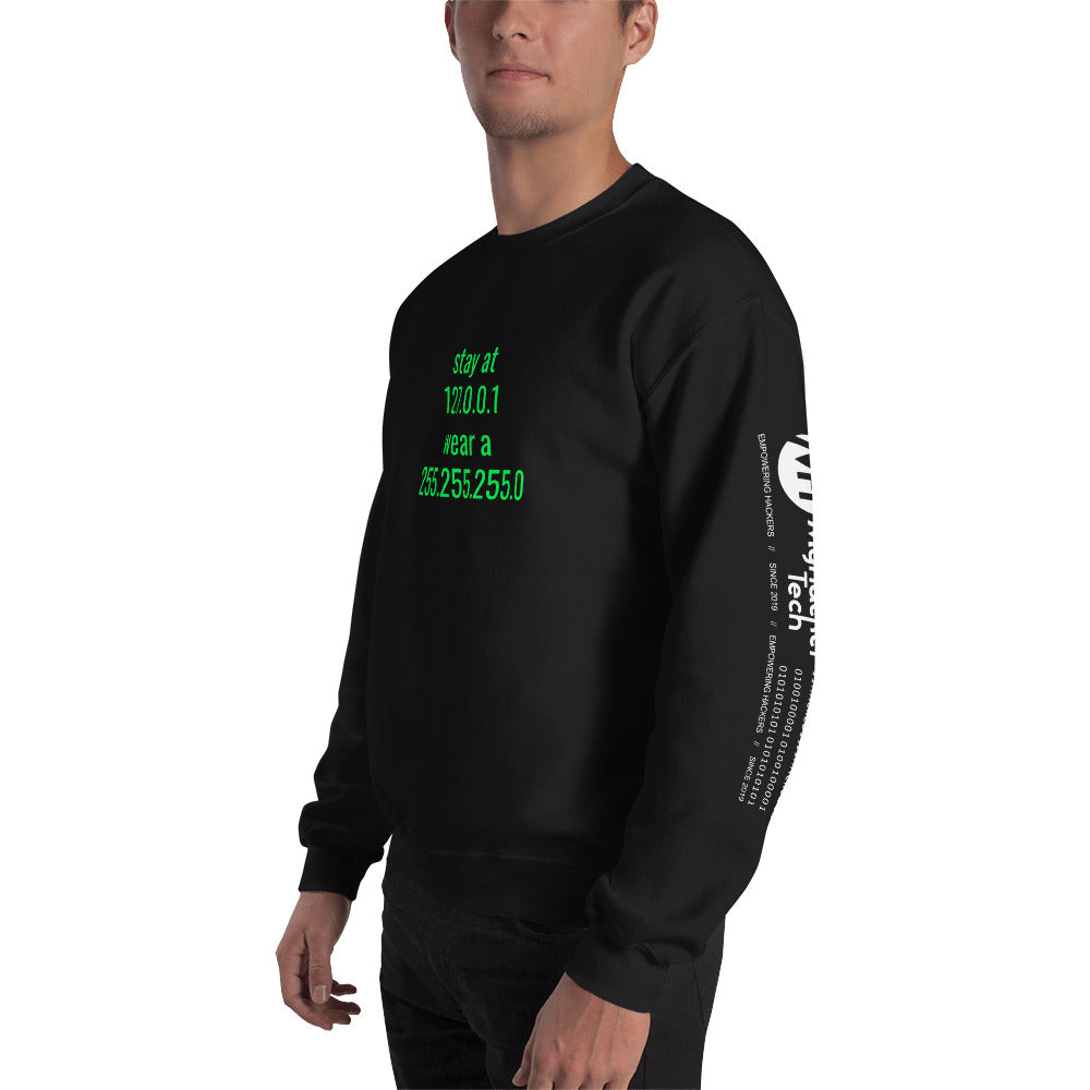stay at at home, wear a mask - Unisex Sweatshirt (with all sides designs) by DarkByteGear