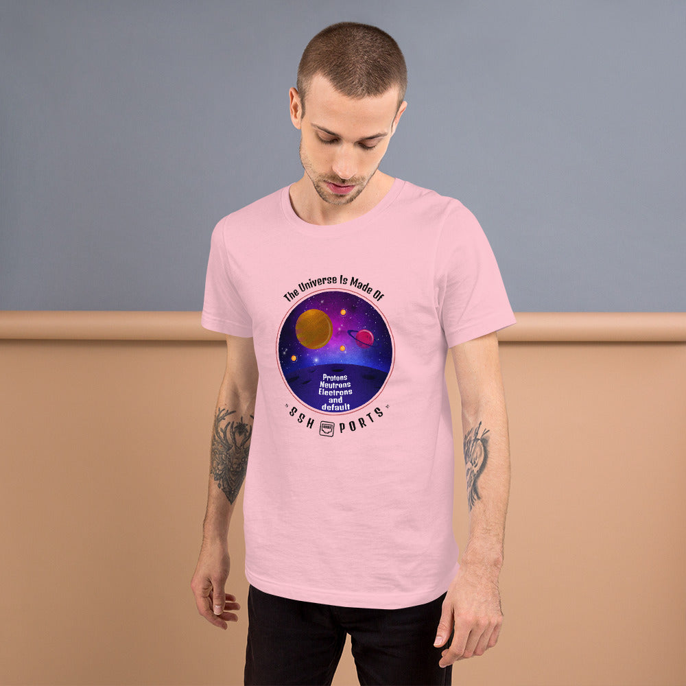The Universe Is Made Of Default SSH Ports - Short-Sleeve Unisex T-Shirt by DarkByteGear