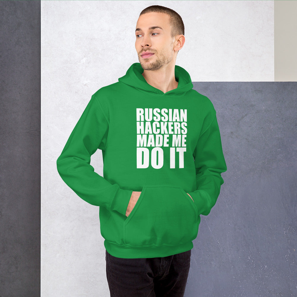 Russian hackers - Unisex Hoodie (white text) by DarkByteGear
