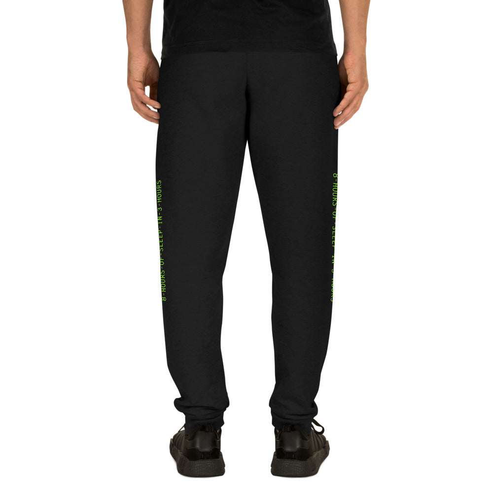 8 hours of sleep in 3 hours - Unisex Joggers by DarkByteGear
